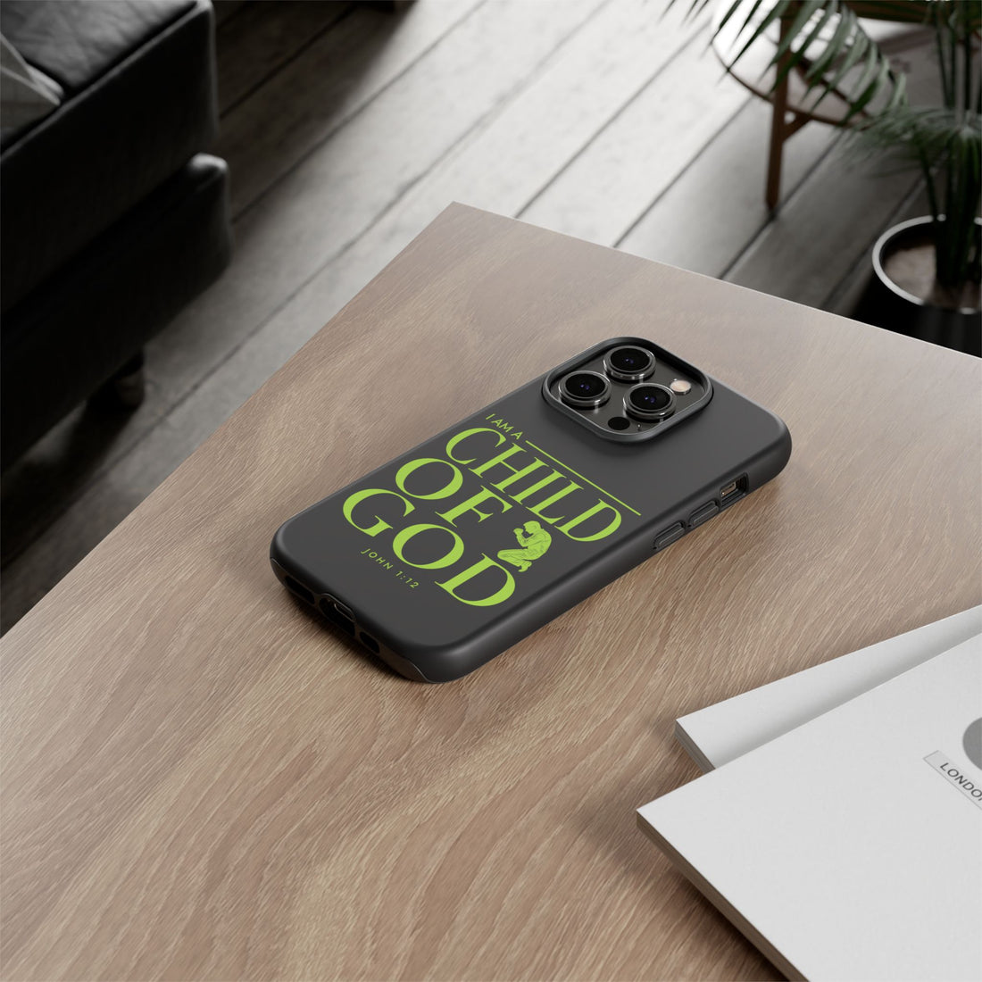 Phone Case — "I Am a Child of God" Religious Protective Cover (John 1:12)